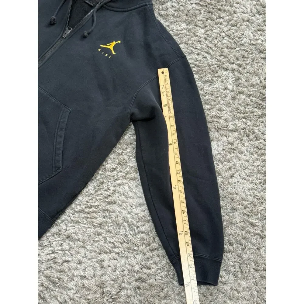 Nike Air Jordan Jumpman Full Zip Hoodie Y2K Michael Jordan Fleece Black Size XXL